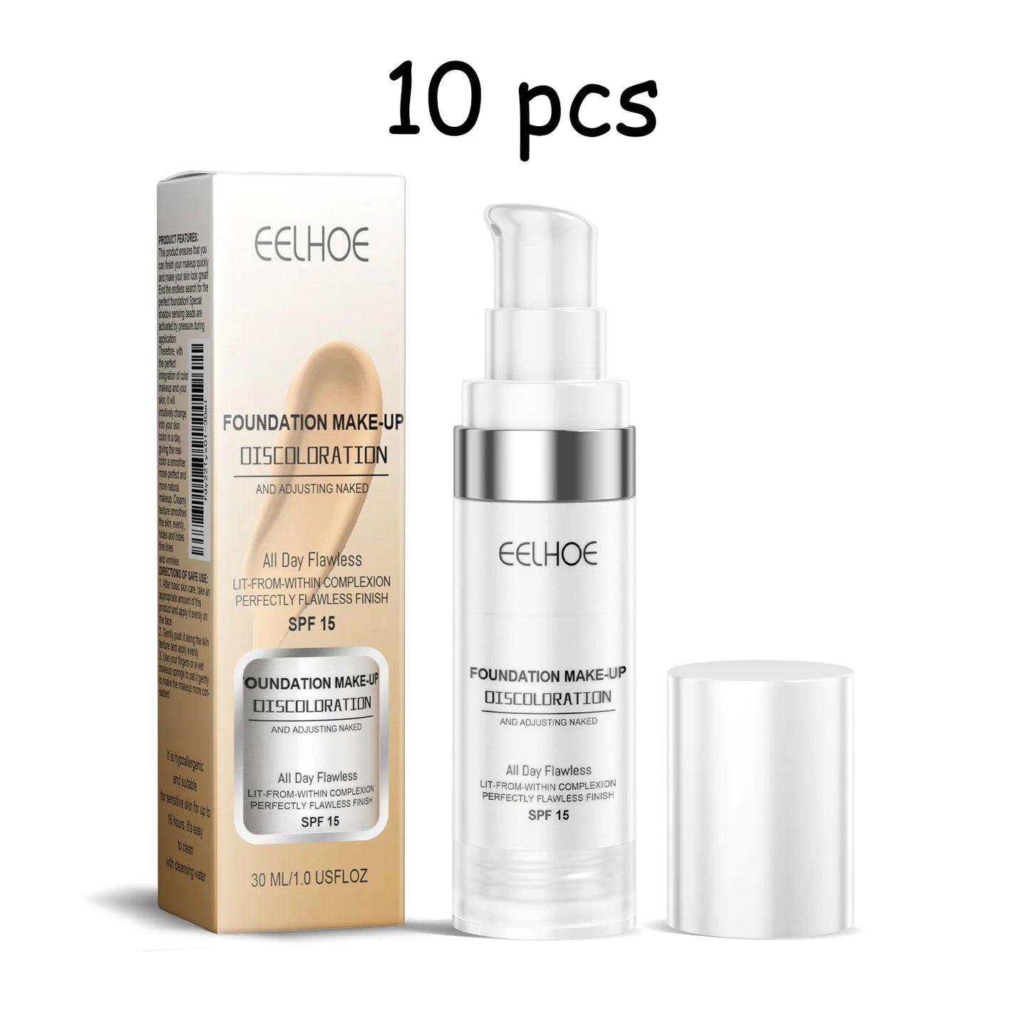 EELHOE Face Makeup Foundation Perfect Coverage Pore Shrink Moisturizing Oil Control Lasting Brightening Mild Makeup Foundaion