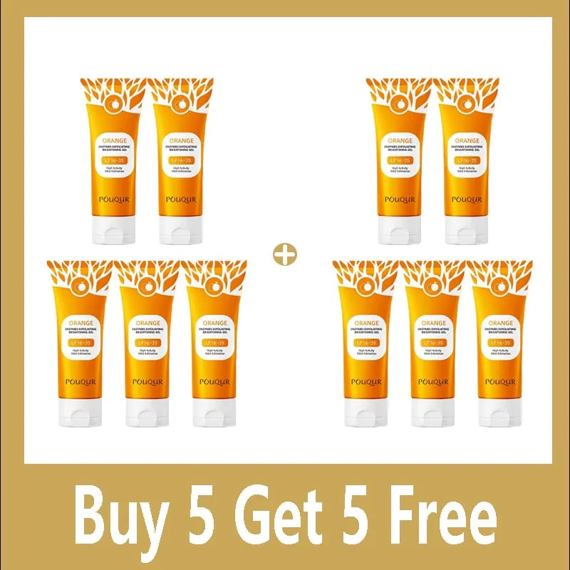 100g Orange Facial Exfoliate Gel For Deep Moisturizing Pore Cleansing Gentle Facial Scrub Body Cleansing Gel Dead Skin Remover
