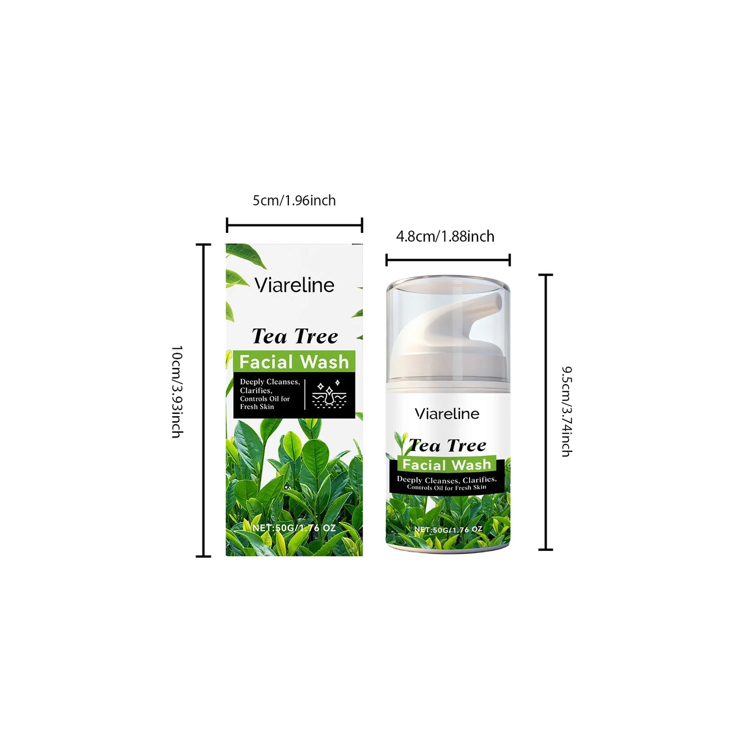 Salicylic Acid Facial Cleanser Moisturizing Deep Remove Cleansing Oil Control Exfoliating Blackhead Skincare Tea Tree Extract