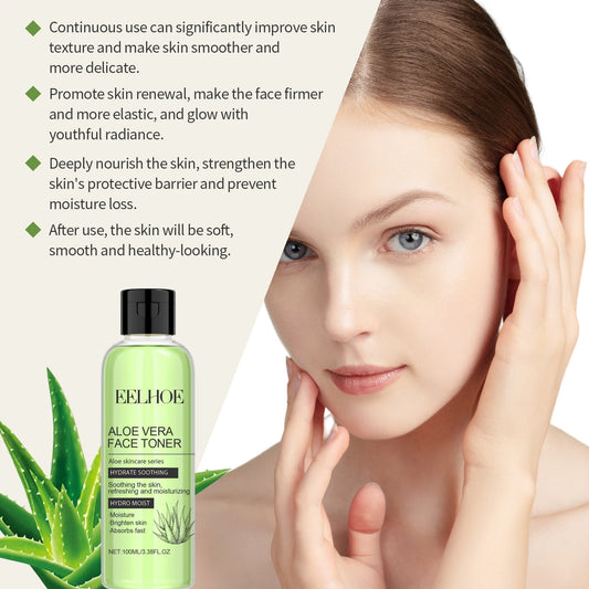 100ml Aloe Vera Toner Tonic Hydration Oil Control Refreshing Rejuvenation Smooth Facial Moisturizing Toner Serum Skin Care New