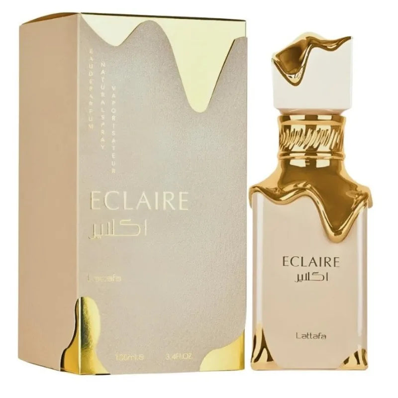 Lattafa Eclaire Vanilla Caramel Sweet Floral Eau de Parfum Long-Lasting Fragrance for Women 3.40 Ounce