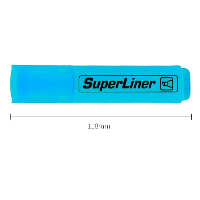 6pcs/Set Blique Highlighters Explosive Marker Colorful Underline Marker High Capacity Highlighter Office School Supplies