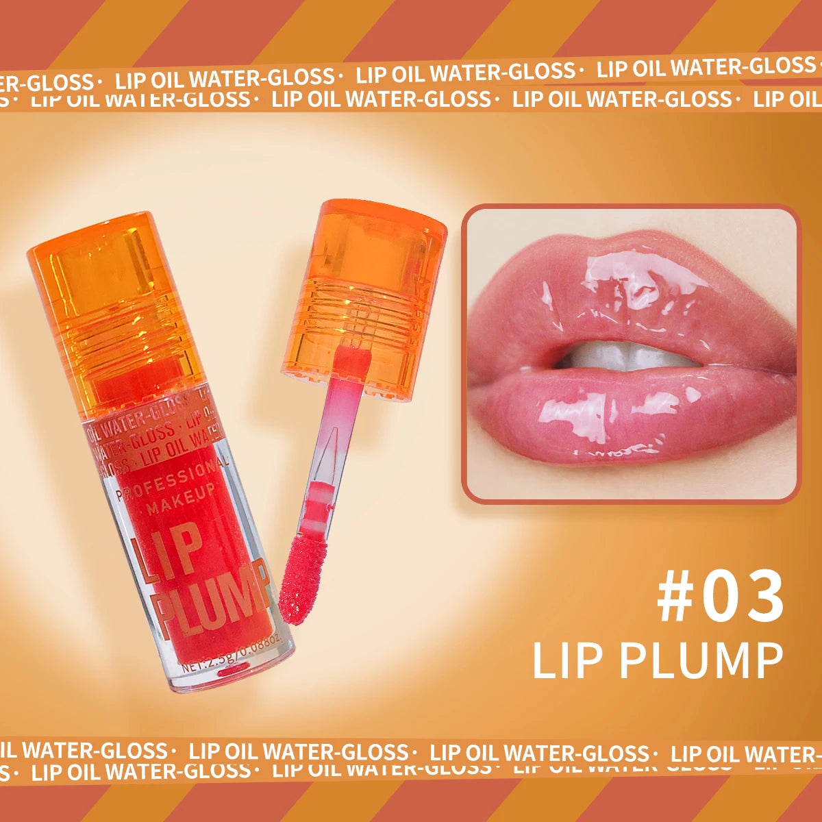 3-Pcs Lip Oil Plump Moisturizing Set – Pink Hydrating Gloss Long-Lasting Clear Liquid Lip Balm,Essential For Autumn And Winter