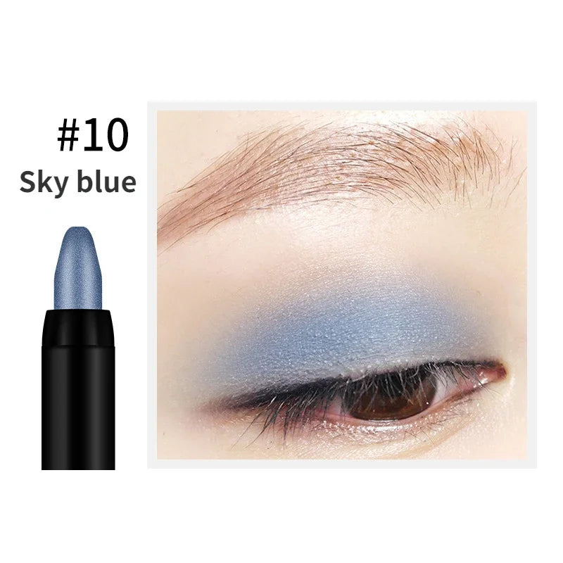 Bling Eye Shadow Pen 16 Colors Eyeshadow Stick Eyeshadow Palettes Women Bling Silkworm Pen Pearlescent Eye-shadow Glitter Pencil