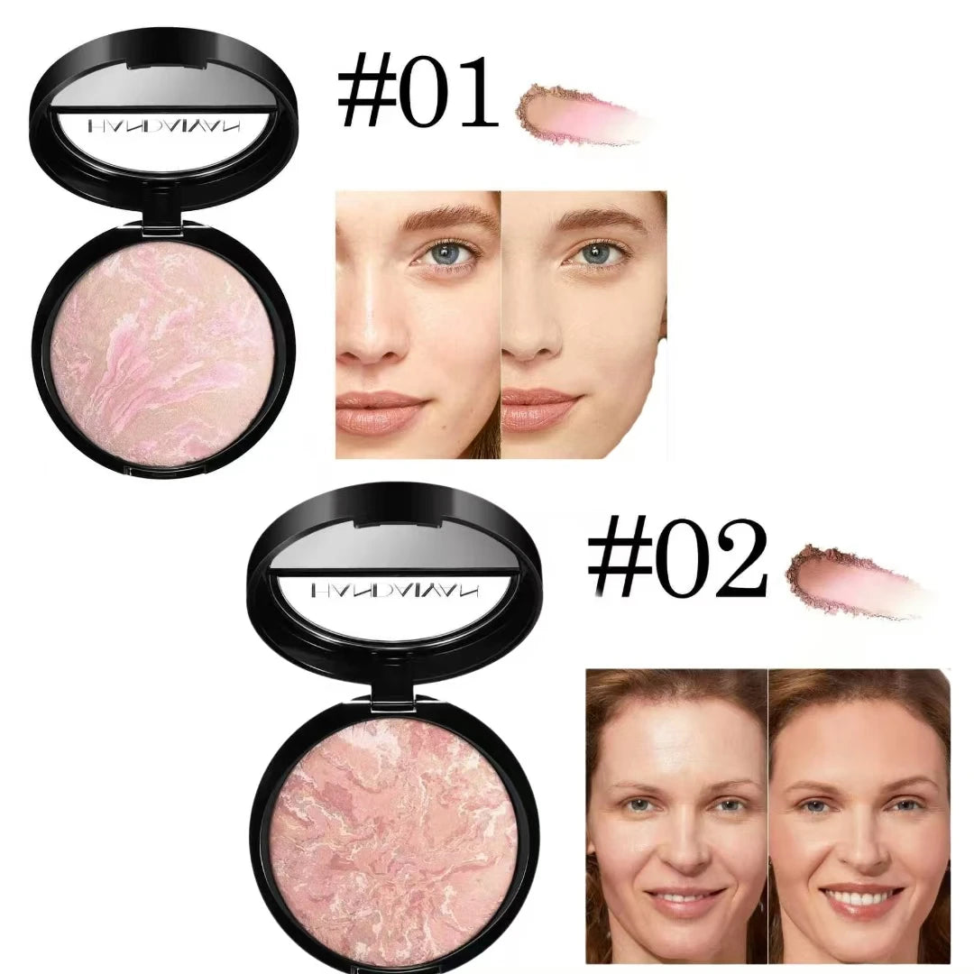 Buy One Get One Free Marble Baking Setting Powder Shiny Waterproof Sweatproof 24-HourNon-CakeyOil-Control Loose Powder Ideal Gif