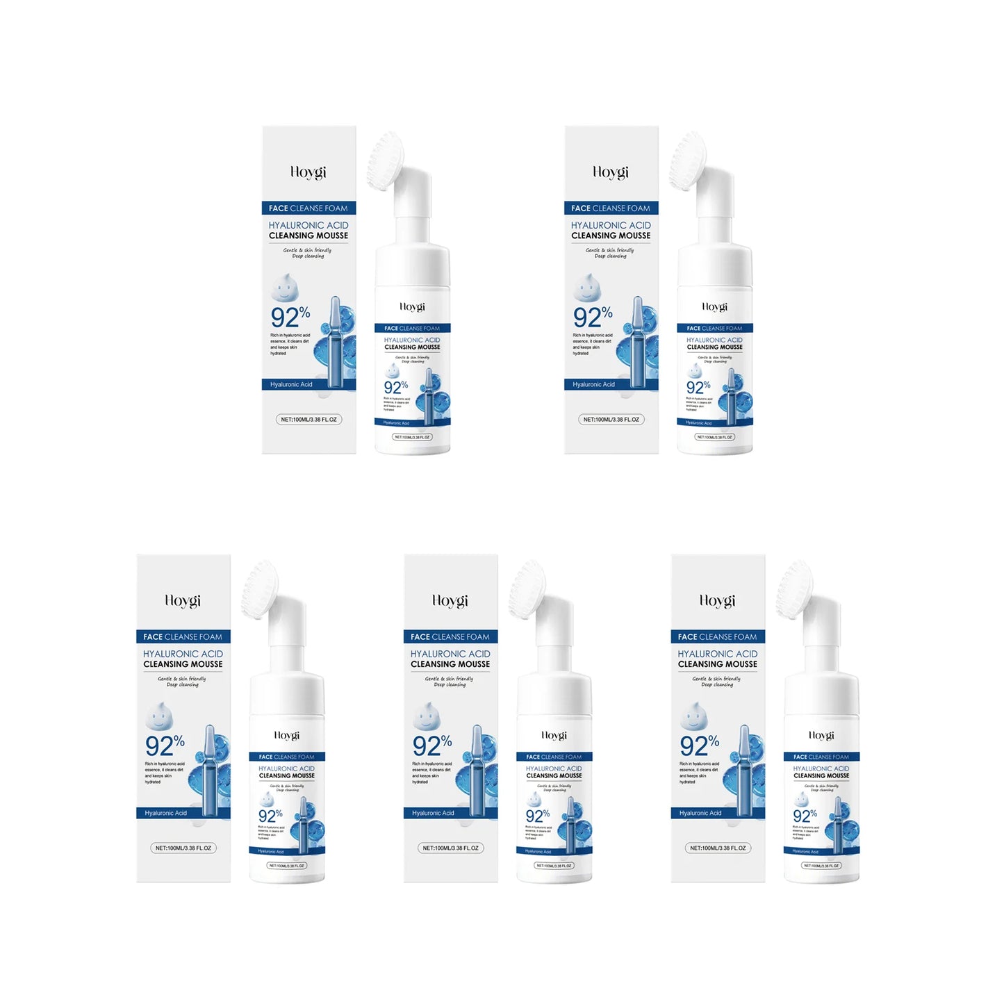 Hyaluronic Acid Cleansing Foam Facial Skin Mildly Cleansing&Attenuating Fine Lines Deep Moisturizing Nourishing Facial Cleanser