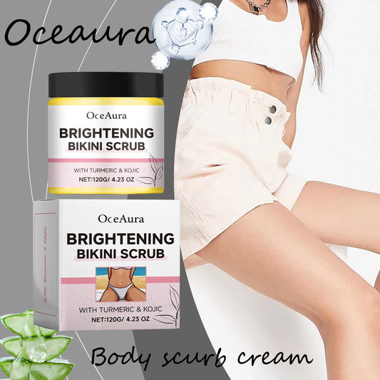 Oceaura Body Scrub Cream Brightening Bikini Leg Arm Skin Gentle Remove Dead Skin Softening Smooth Whitening Body Scrub Cream