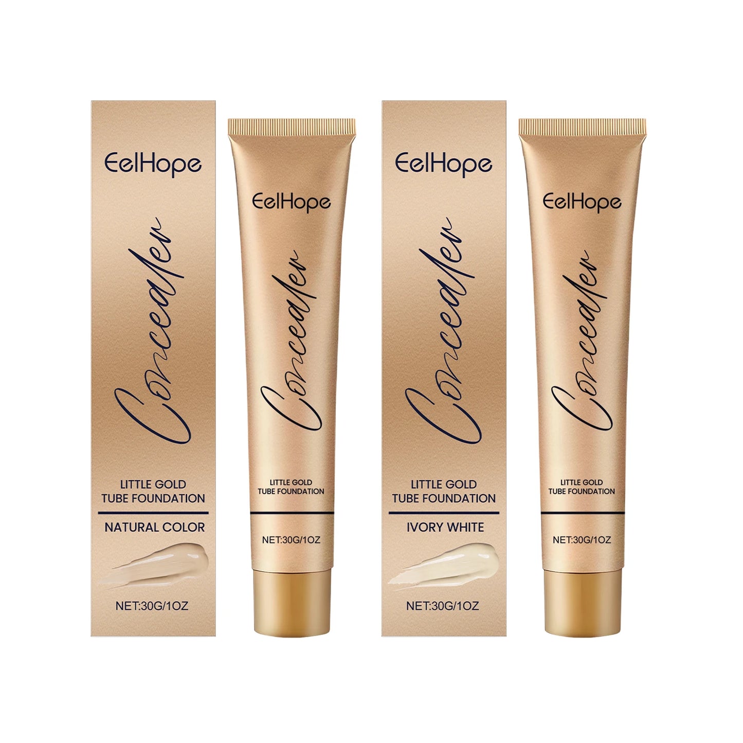 Foundation Concealer Improve Skin Elasticity Brighten Complexion Not Easy Remove Makeup Moisturizing Gold Tube Liquid Foundation