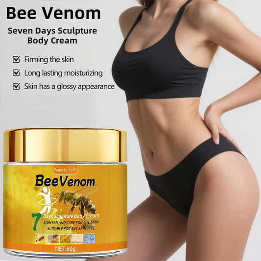 Bee Venom Body Cream with Hyaluronic Acid & Coconut Oil | All Skin Types Moisturizer for Soft, Glowing Winter Skin