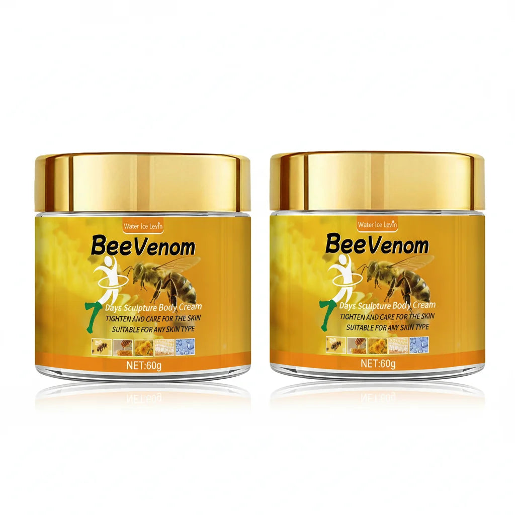 Bee Venom Body Cream with Hyaluronic Acid & Coconut Oil | All Skin Types Moisturizer for Soft, Glowing Winter Skin