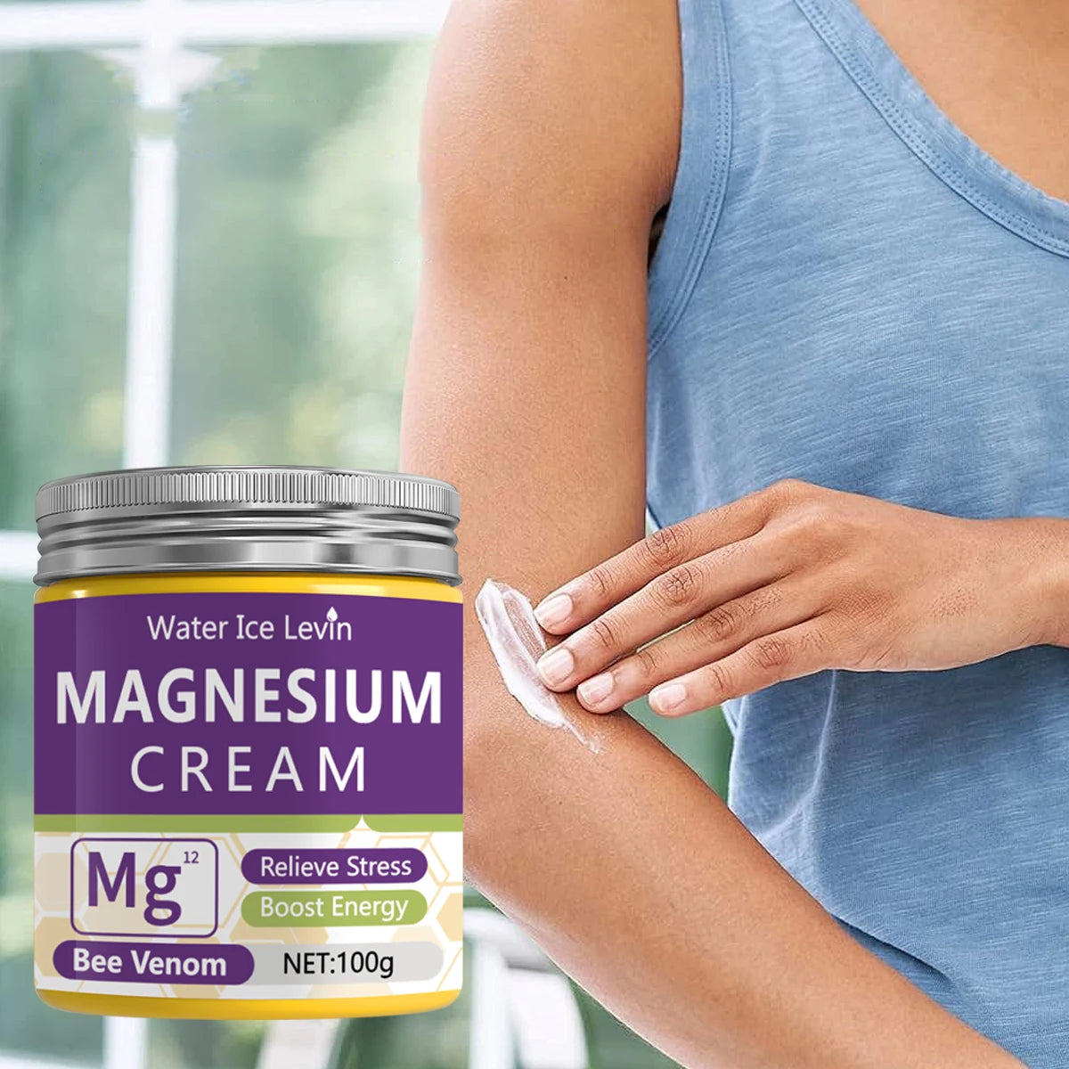 Magnesium Recovery Cream with Bee Venom | Pre-Workout Energy Boost & Stress Relief | Winter Skin Revitalizer