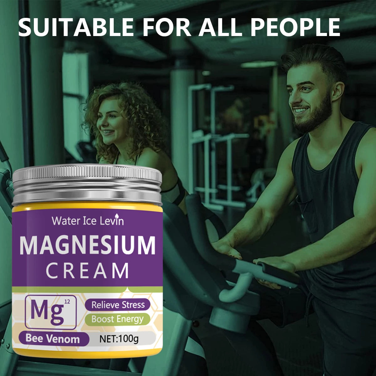Magnesium Recovery Cream with Bee Venom | Pre-Workout Energy Boost & Stress Relief | Winter Skin Revitalizer
