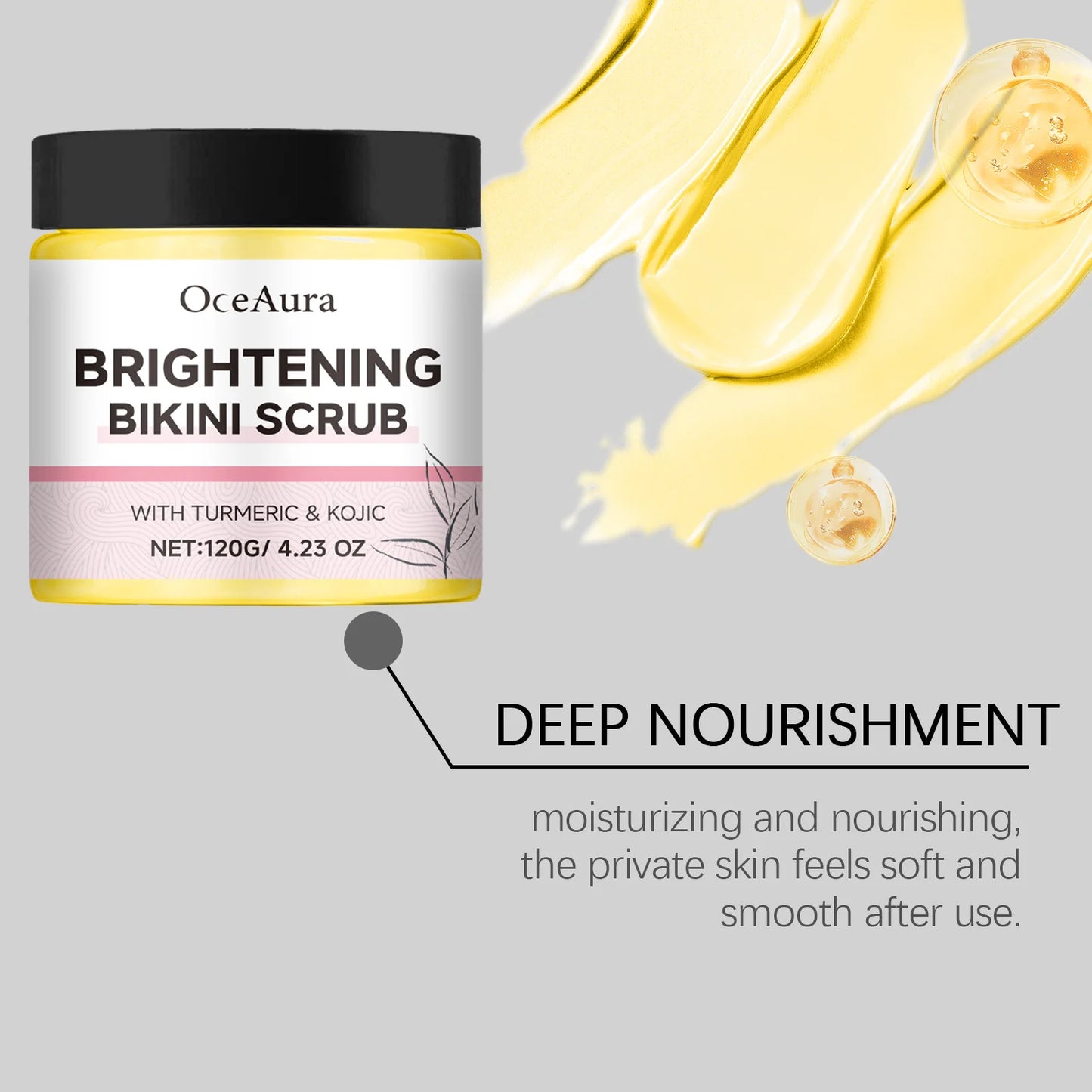 Oceaura Body Scrub Cream Brightening Bikini Leg Arm Skin Gentle Remove Dead Skin Softening Smooth Whitening Body Scrub Cream