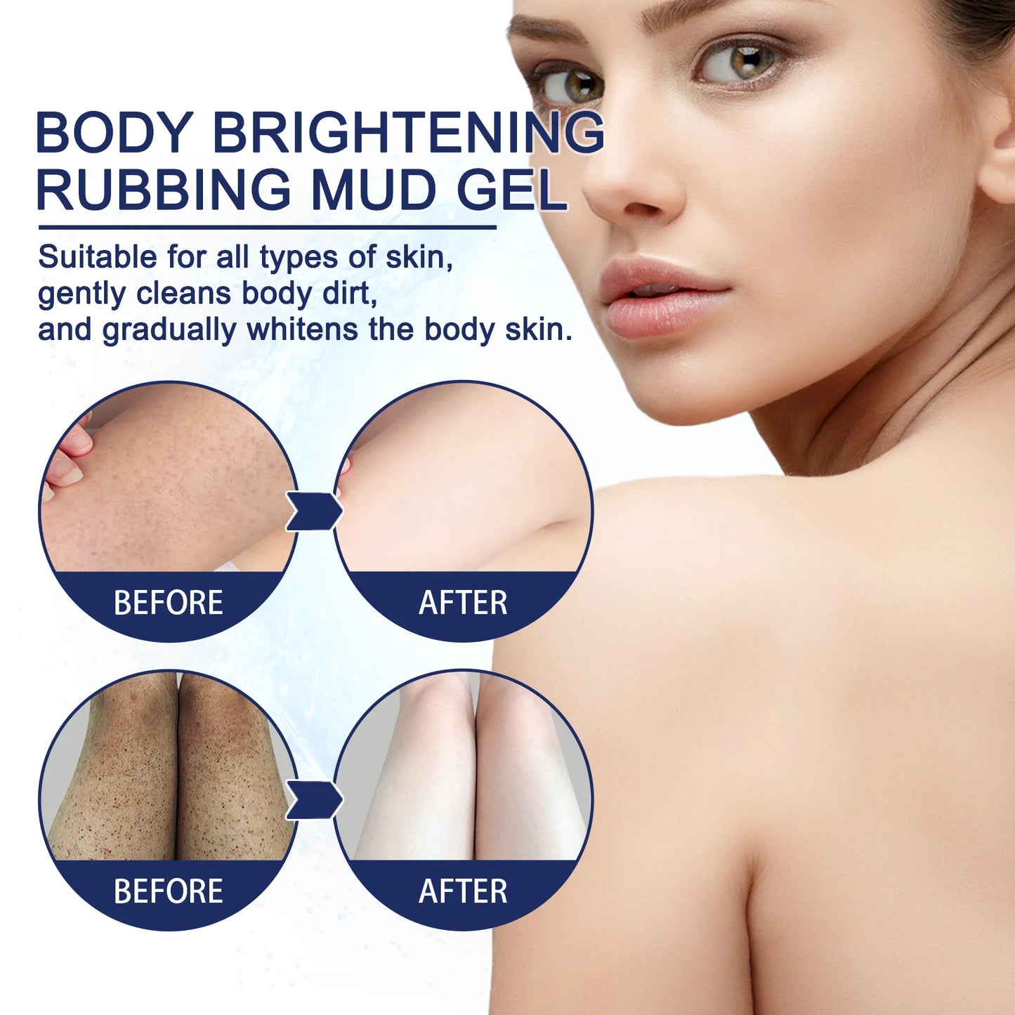 Eelhoe 100g Niacinamide Body Scrub Exfoliating Skin Remove Dead Skin Brightening Improve Rough Skin Cleansing Body Wash Scrub