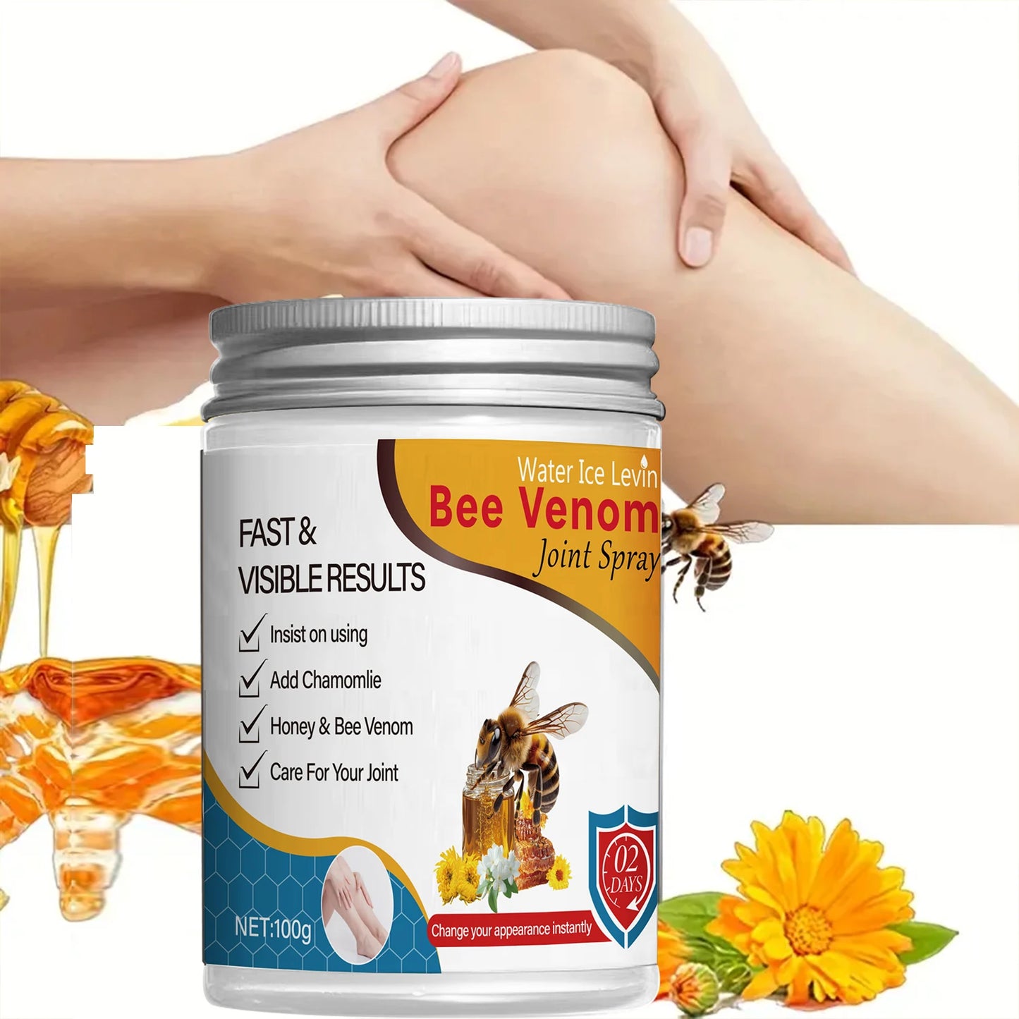 Quick-Action Joint Spray with Bee Venom & Honey | Instant Comfort & Moisture for Winter | Easy Application Formula
