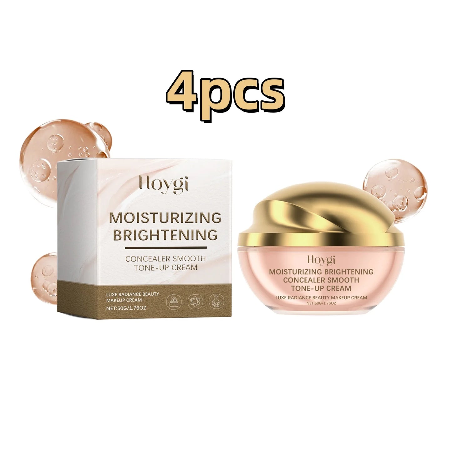 Hoygi 50g Concealer Foundation Cream Radiant Glow Skin Smoothing Beauty Brighten Skin Tone Lasting Base Makeup Tone-Up Cream