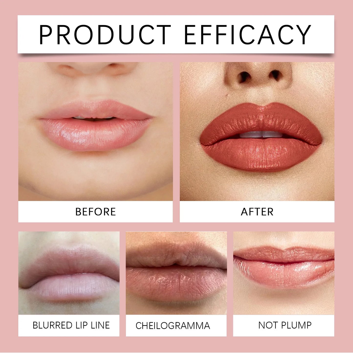EELHOE 2 Colors Peel Off Lip Liner Easy Color Long Lasting Waterproof Non Stick Natural Tattoo Matte Makeup Hydrating Lip Gloss