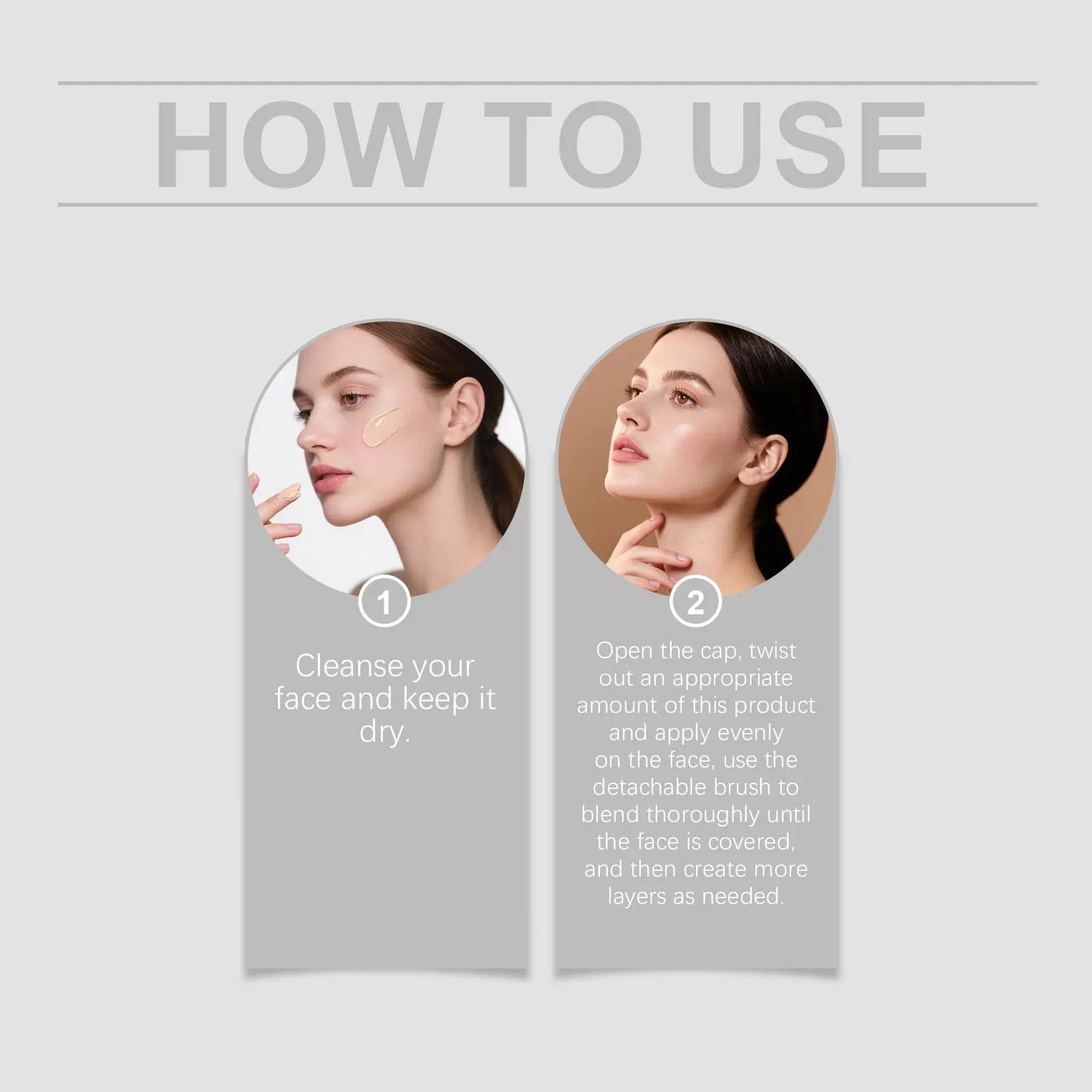 2-in-1 Color Changing Makeup Foundation Stick Moisturizing Brightening Matte High Concealer Lightweight Long Lasting Base Makeup