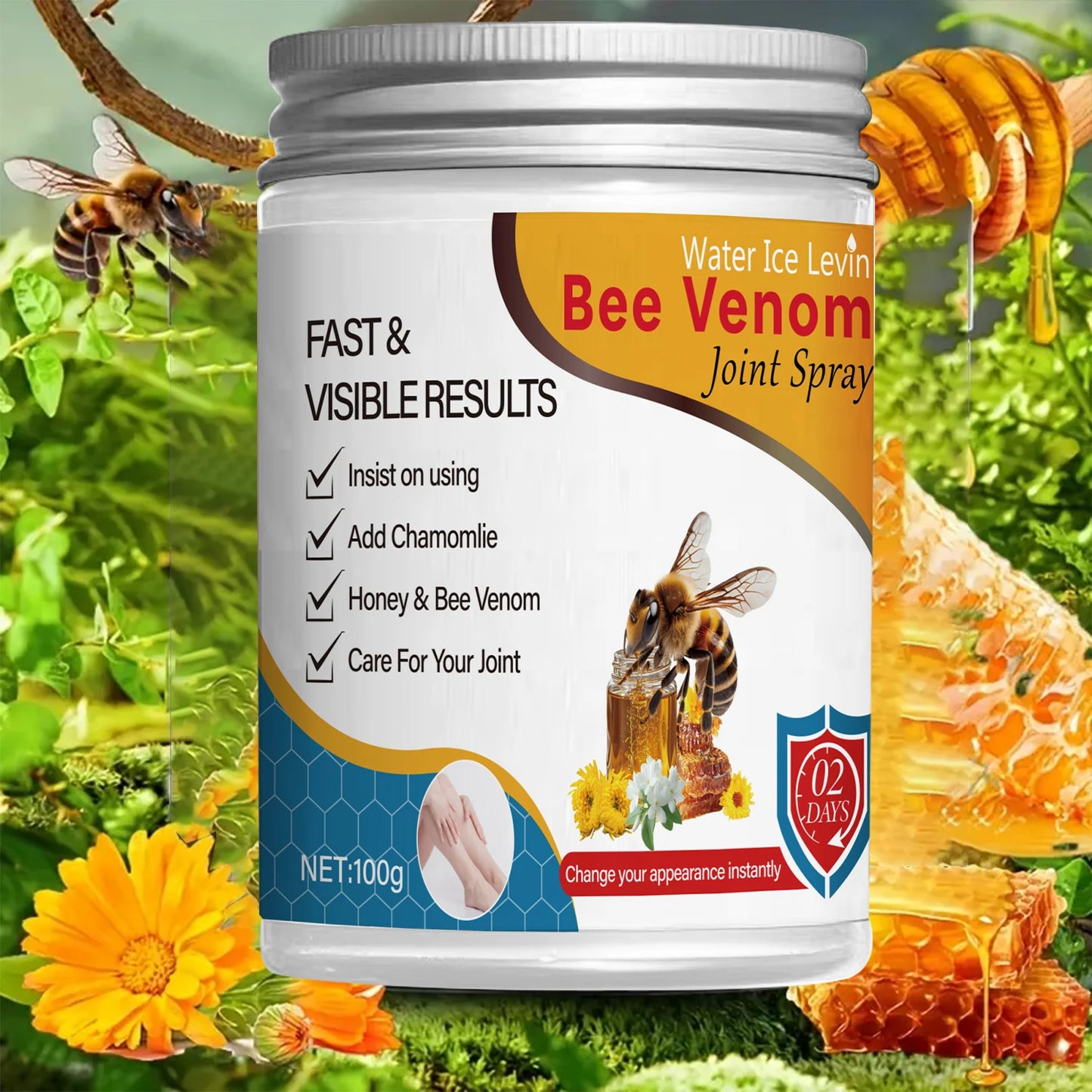 Quick-Action Joint Spray with Bee Venom & Honey | Instant Comfort & Moisture for Winter | Easy Application Formula