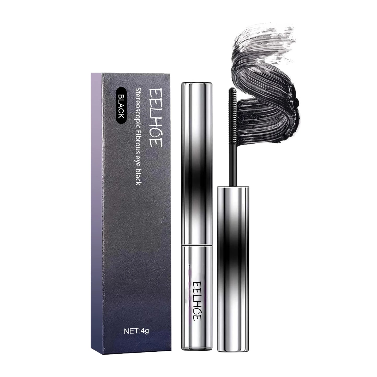 Eelhoe Lifting Mascara Change Eyelashes Length Enlarge Eyes Waterproof Smudge-Proof Thicking Slender Black Blown Eye Black 4g