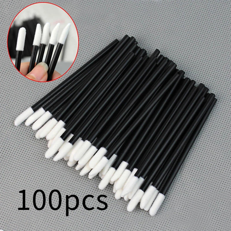 Lip Brush 5/100 Pcs Eyelash Brushes Applicators for Makeup Lip Brushes Lip Gloss Stick Lipstick Wands Set Cosmetic Makeup Tools