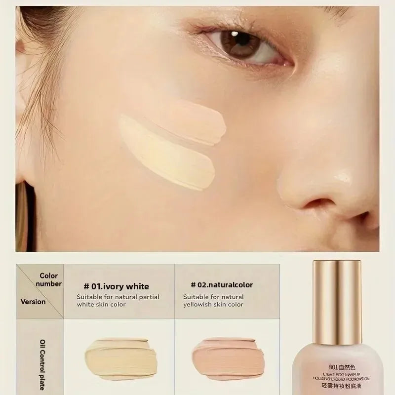 OTOU 30ml Liquid Foundation Concealer Long-Lasting BB Cream Waterproof Suitable for Dry to Oily Skin Brightening Skin Care