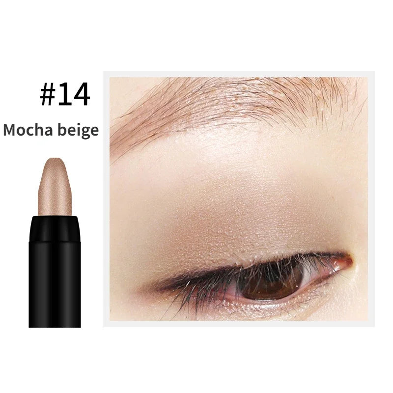 Bling Eye Shadow Pen 16 Colors Eyeshadow Stick Eyeshadow Palettes Women Bling Silkworm Pen Pearlescent Eye-shadow Glitter Pencil