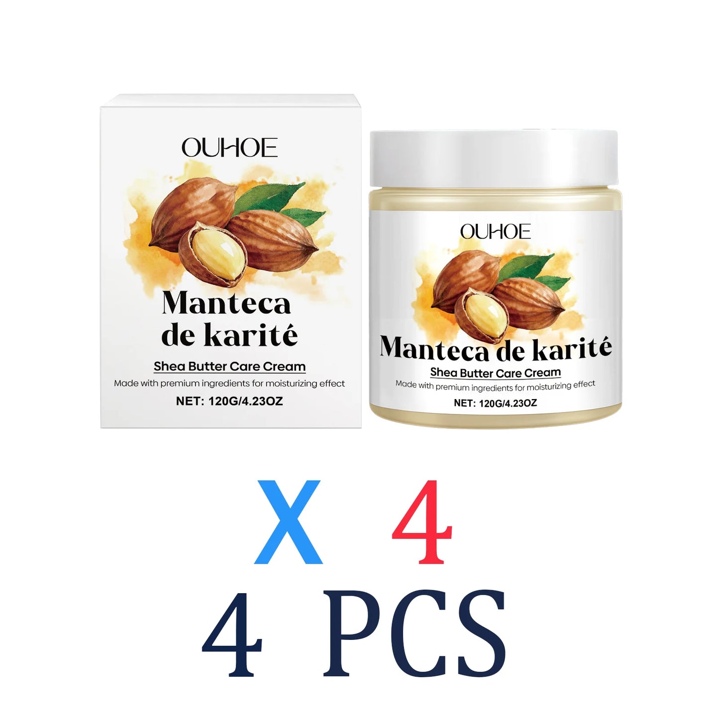 Multi Action Moisturizing Cream for Face Body and Lips Dry Skin Care Winter Skincare Holiday Gift Set with Shea Butter Vitamin E