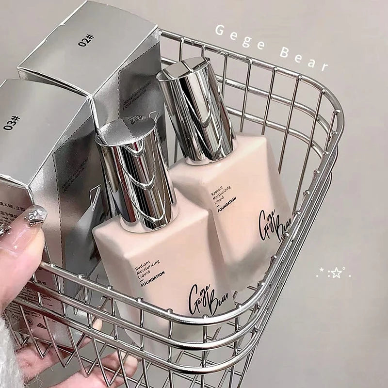 Gege Bear Light Foundation Liquid Concealer Long-lasting Moisturizing Natural Waterproof and Sweat-proof Foundation Cream