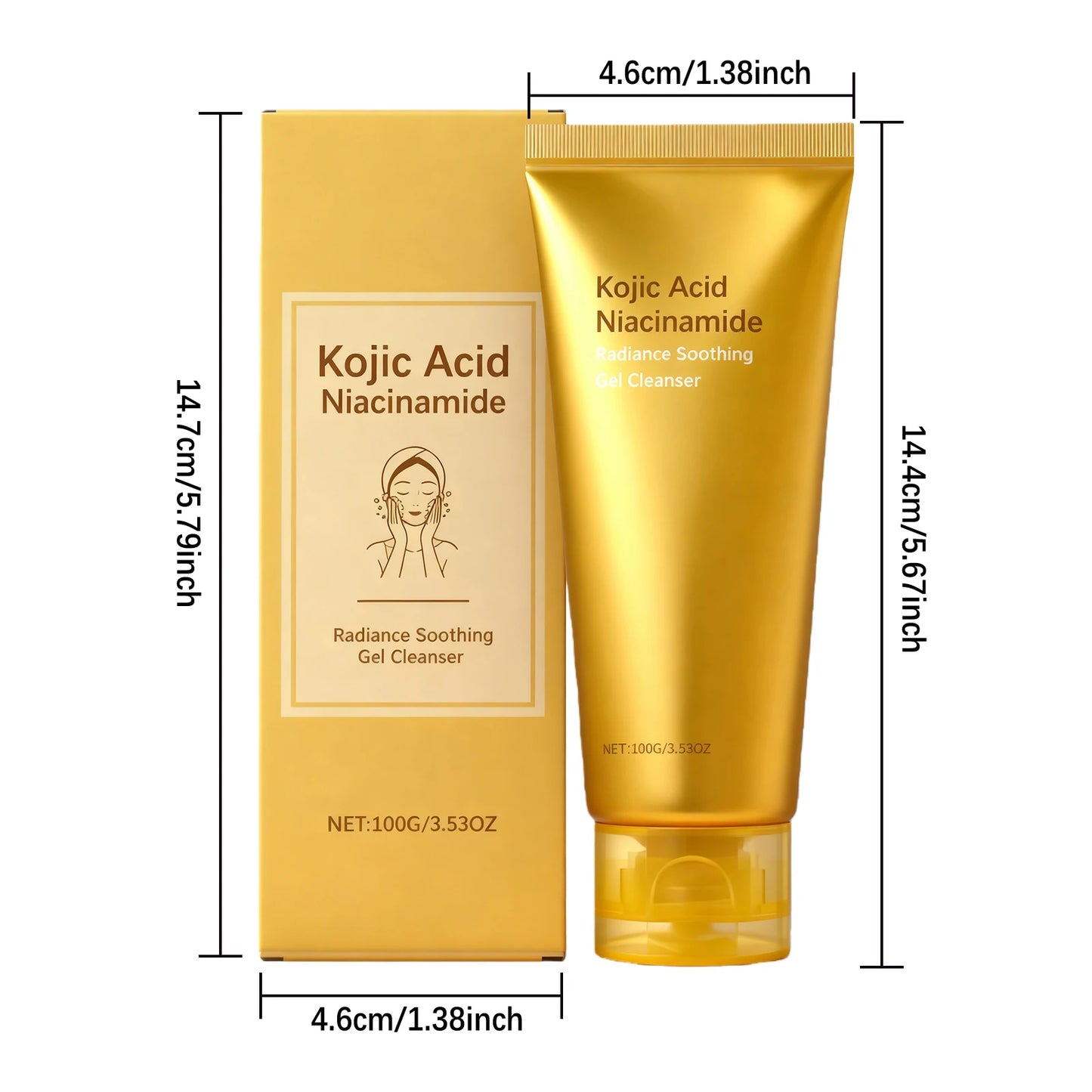 Radiance Soothing Gel Cleanser Skin Cleansing Brightening Hydrating Repair Face Foam Daily Cleanser for Sensitive Skin Skincare
