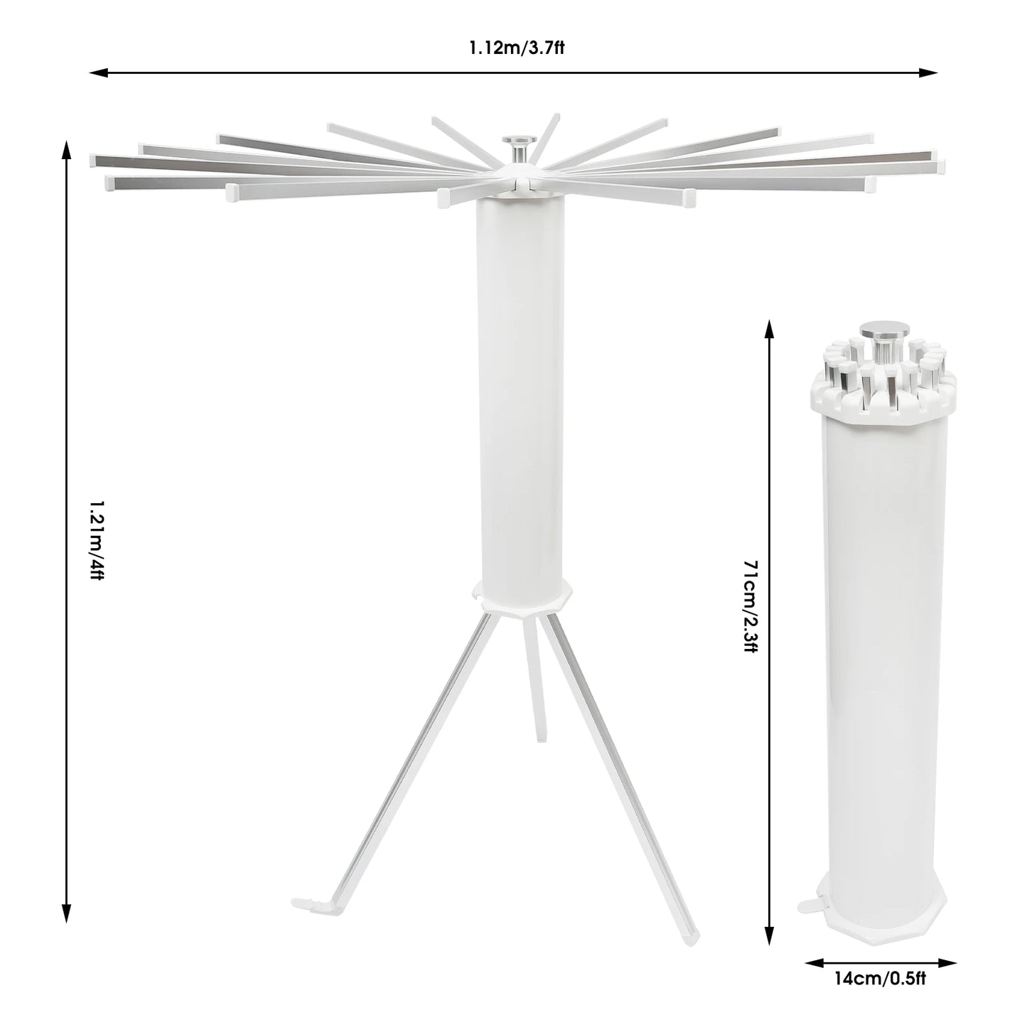 16 Pole Foldable Drying Rack,Tripod Clothes Drying Rack,Laundry Drying Rack,Garment Rack Can Dry Towels, Bath Towels, Shoes,Hats