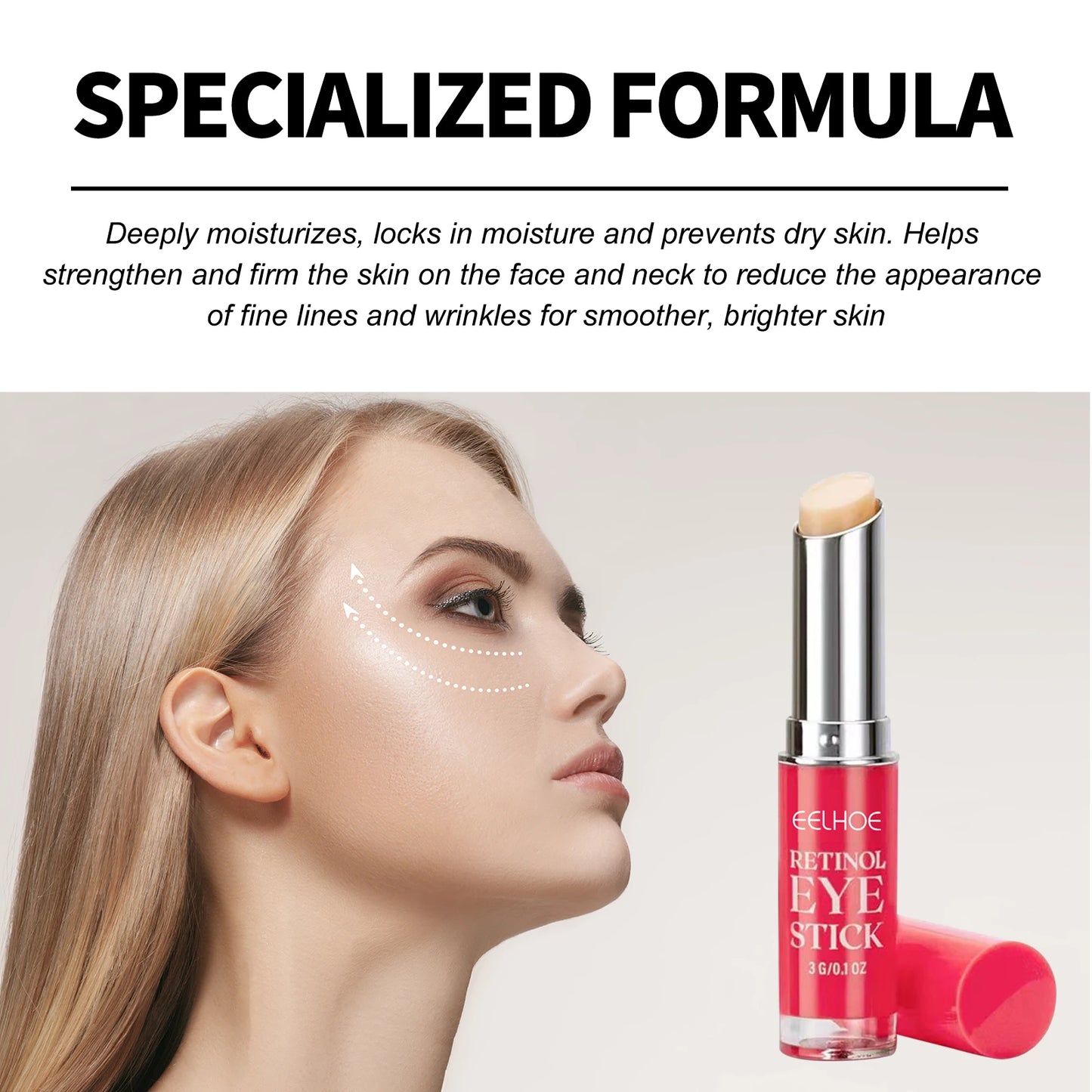 Retinol Eye Cream Stick Lifting Fade Fine Line Remove Dark Circles Eye Bags Anti Puffiness Moisturizing Smoothing Eye Skin Care