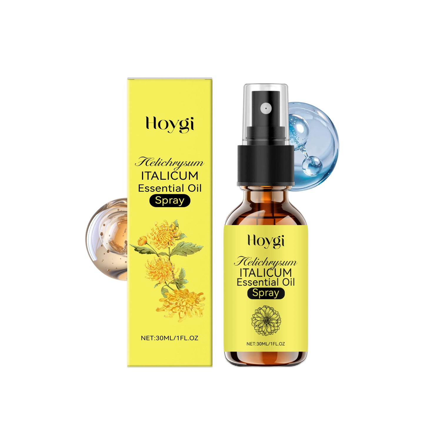 Helichrysum Facial Body Mist Spray for Dry Skin Lightweight Hydrating Oil Spray with Jojoba Oil Winter Skincare Care for Women
