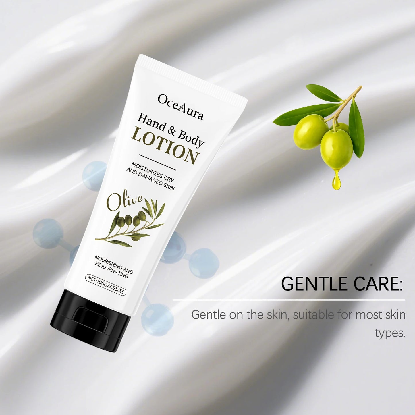 Olive Body Lotion with Vitamin E Olive Oil Deep Hydration for Dry Skin Non Sticky Fast Absorbing Formula Daily Nourishing Cream
