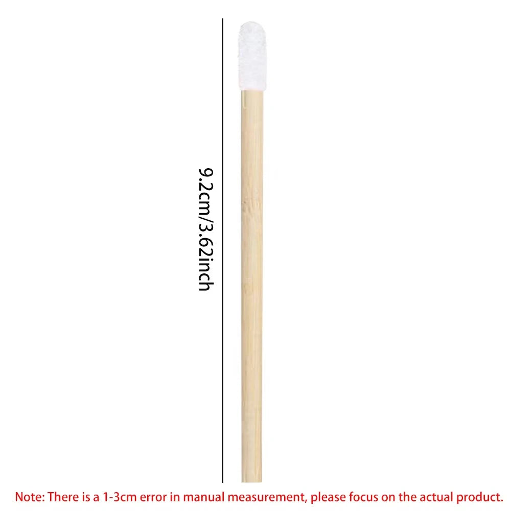 50/200pcs Bamboo Handle Lip Brushes Lipstick Gloss Wands Applicator Make Up Brush For Lip Eyelashes Extension Makeup Beauty Tool