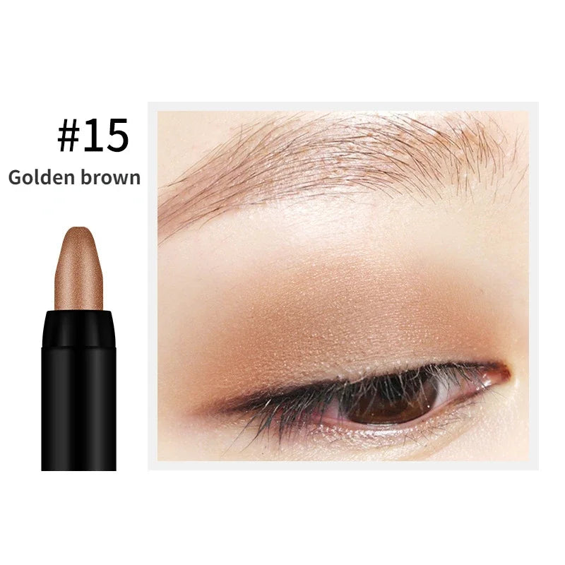 Bling Eye Shadow Pen 16 Colors Eyeshadow Stick Eyeshadow Palettes Women Bling Silkworm Pen Pearlescent Eye-shadow Glitter Pencil