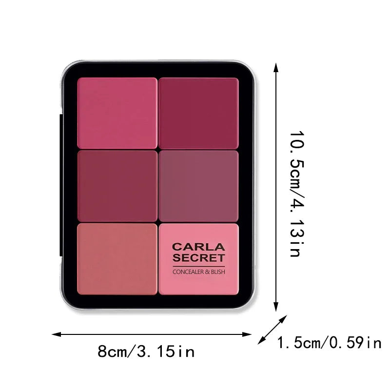 12-Color Metal Tin Concealer and Blush Cream Matte Highlighter Contour All-in-One Women's Makeup Palette Christmas Gift