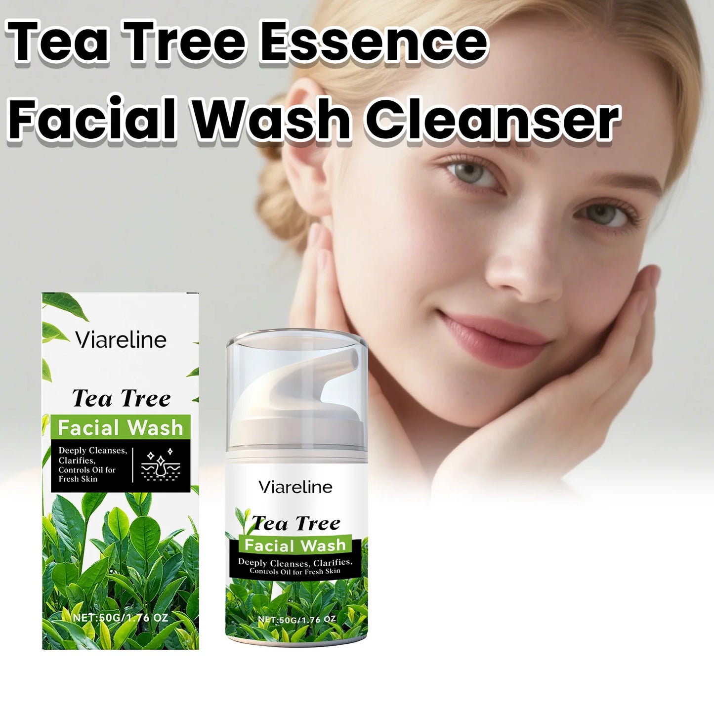 Salicylic Acid Facial Cleanser Moisturizing Deep Remove Cleansing Oil Control Exfoliating Blackhead Skincare Tea Tree Extract