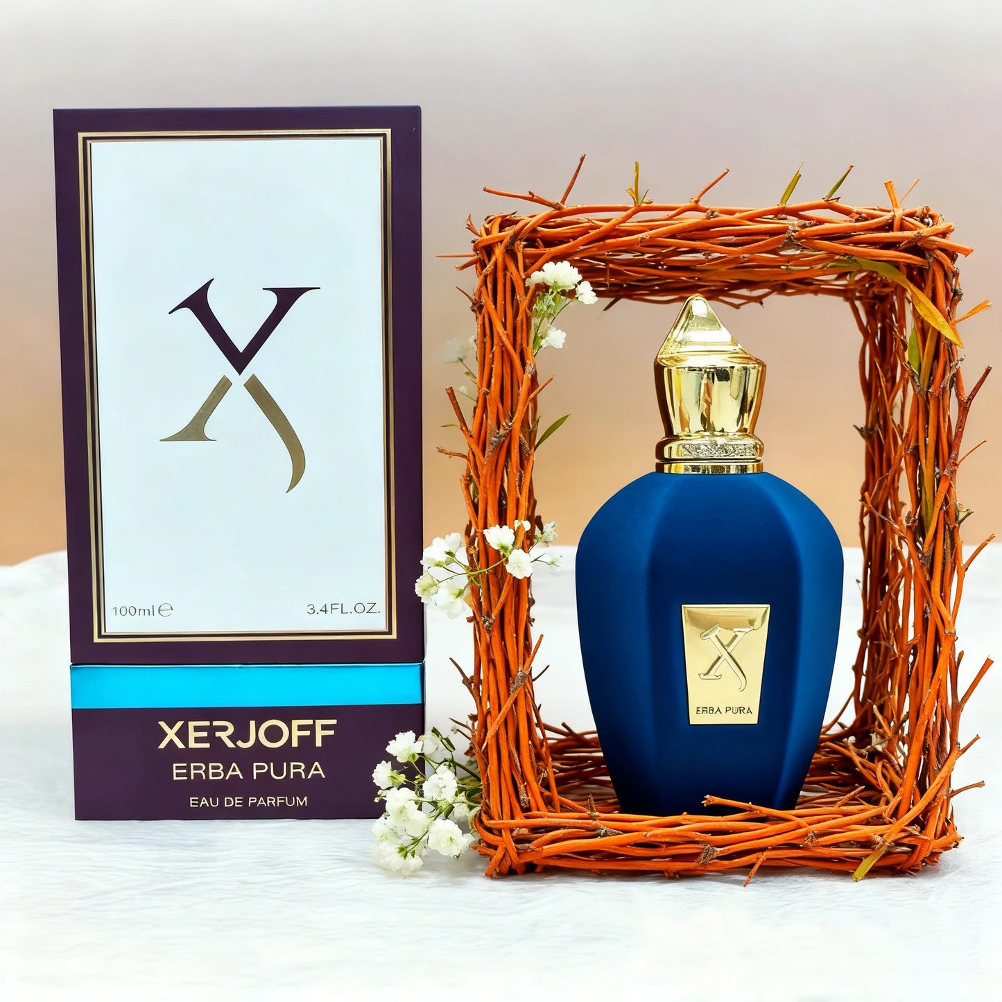 XERJOFF ERBA PURA | Luxury blue green bottle perfume spray, delicate flower fragrance, lasting fragrance, men's and women's frag