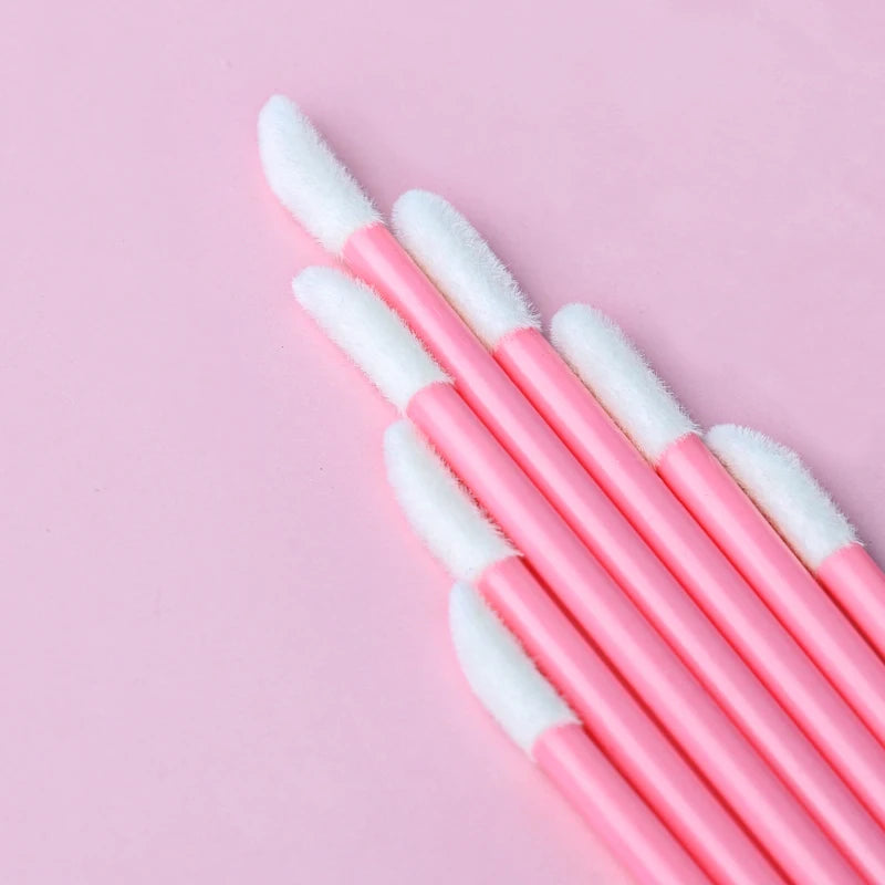 Lip Brush 5/100 Pcs Eyelash Brushes Applicators for Makeup Lip Brushes Lip Gloss Stick Lipstick Wands Set Cosmetic Makeup Tools