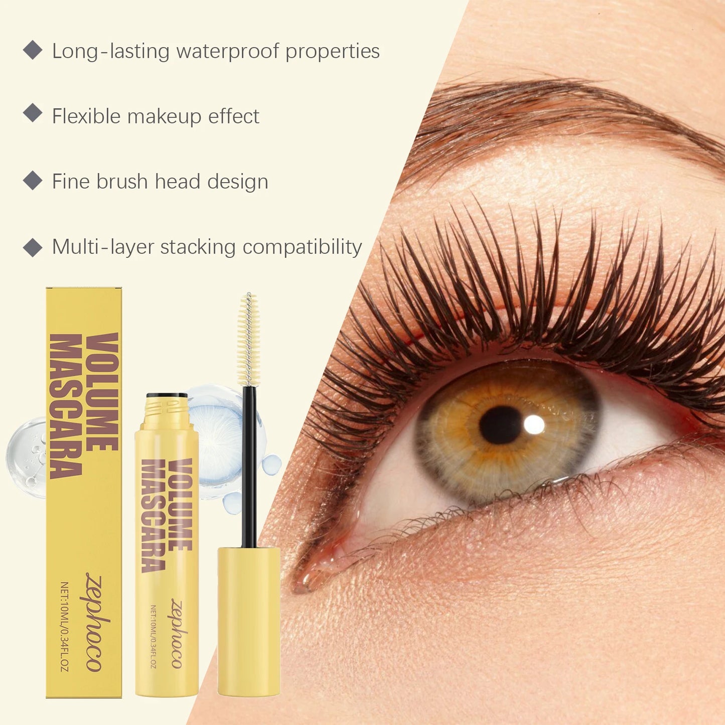 Volume Mascara Lengthening Eyelashes Curling Lasting Eyelash Extension Waterproof Mascara Natural Eyelash Enhance Eyes Cosmetic