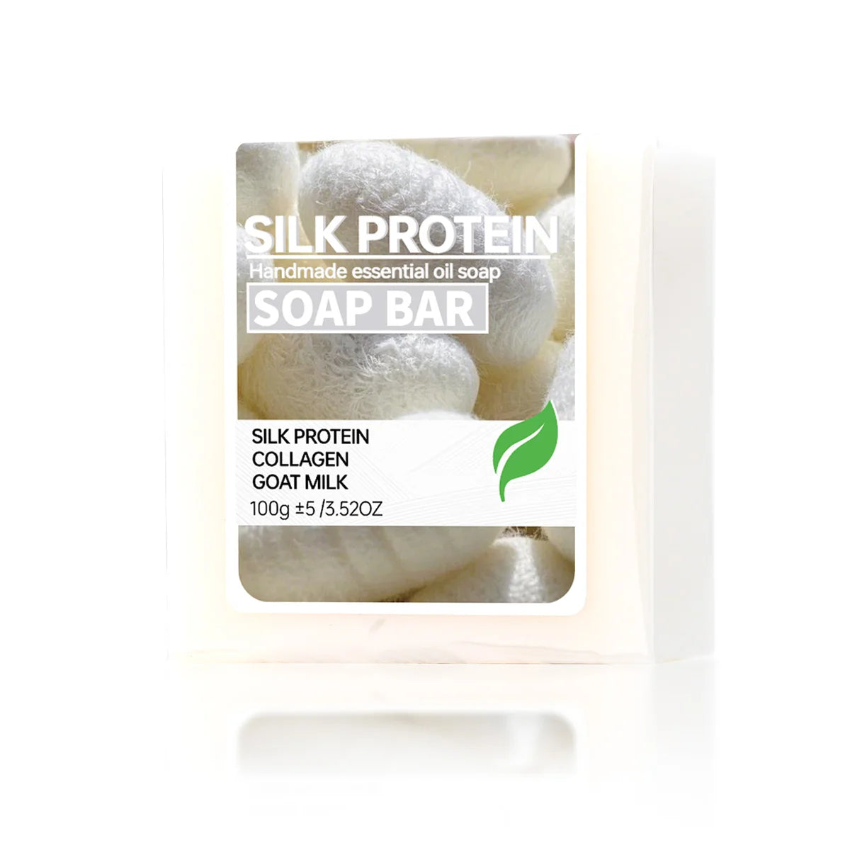 2Pcs/Silk Protein Drawing Soap Goat Milk Moisturizing Cleansing Soap Collagen Soap