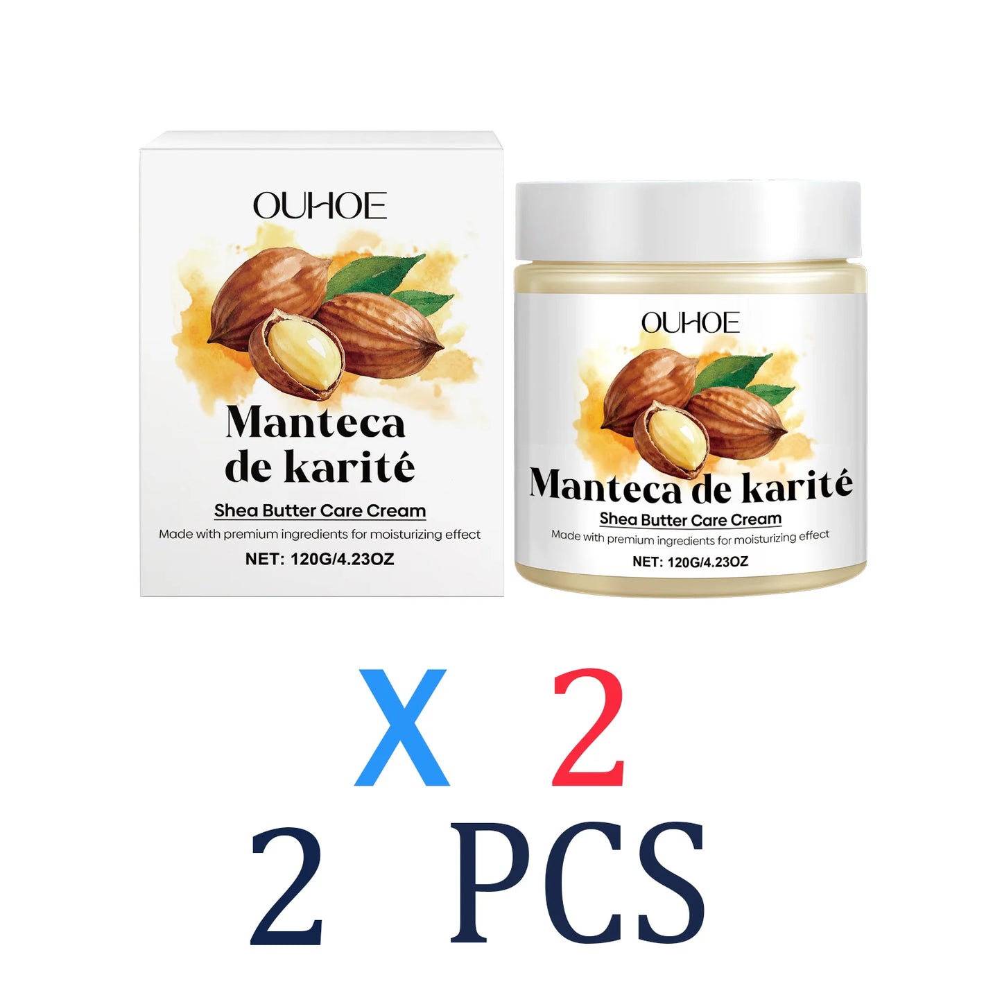Multi Action Moisturizing Cream for Face Body and Lips Dry Skin Care Winter Skincare Holiday Gift Set with Shea Butter Vitamin E