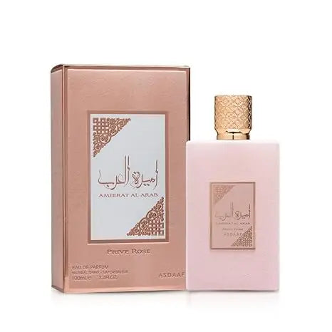 Lattafa Asdaaf Ameerat Al Arab Prive Rose Eau De Parfum Spray for Women, 3.4 Ounce