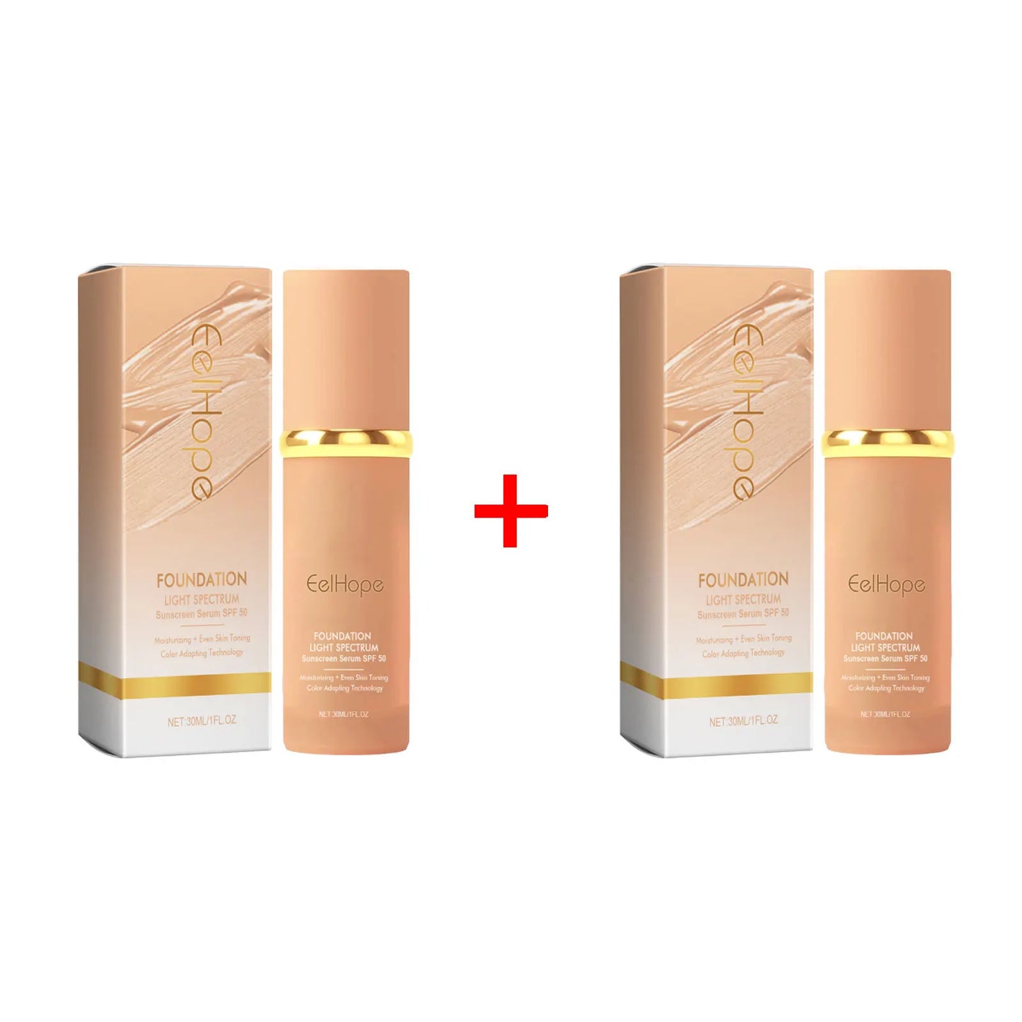 Foundation Color Changing Light Spectrum Sunscreen SPF 50 Concealer Long-lasting Full Coverage Liquid Foundation Base Cosmetics