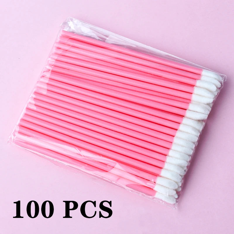 Lip Brush 5/100 Pcs Eyelash Brushes Applicators for Makeup Lip Brushes Lip Gloss Stick Lipstick Wands Set Cosmetic Makeup Tools