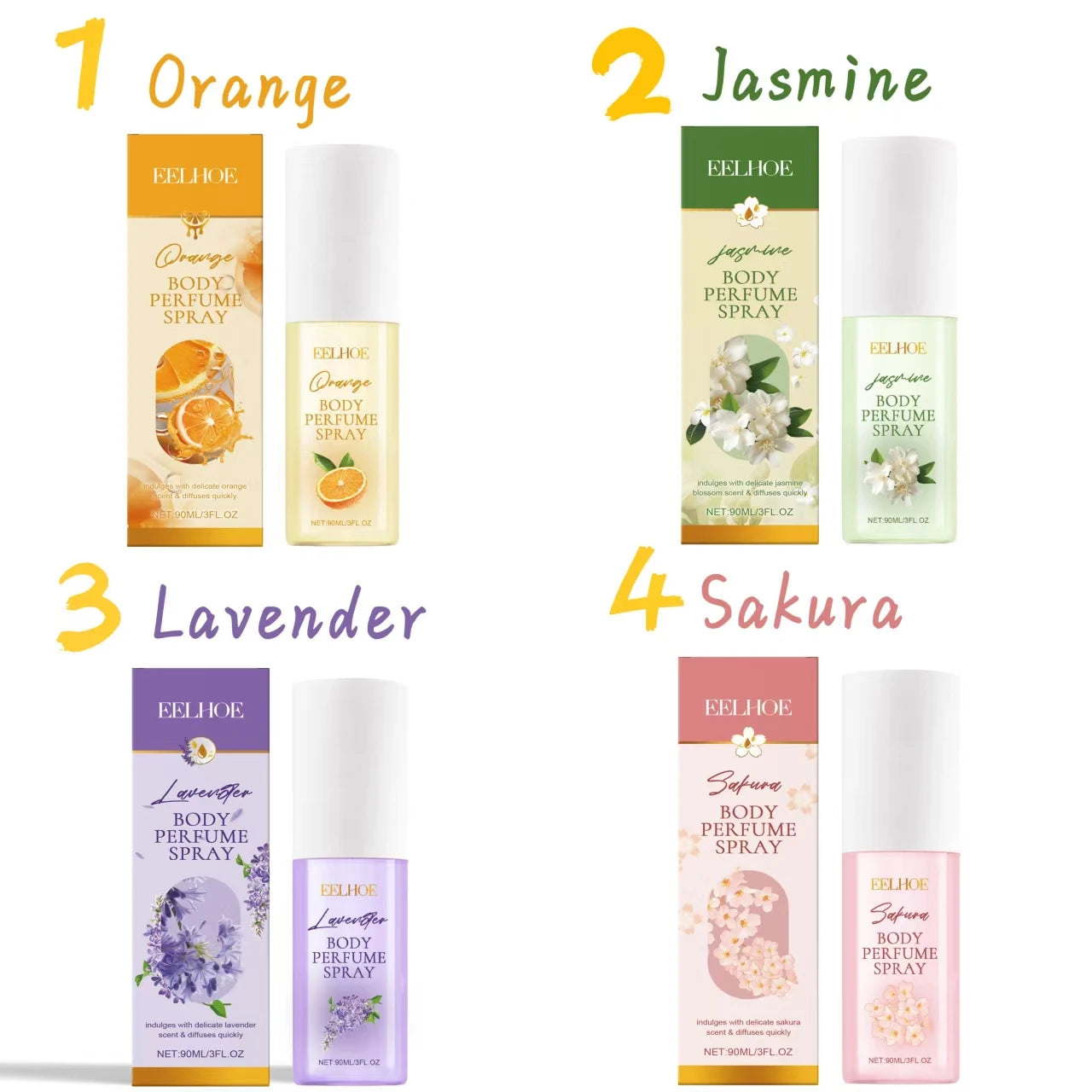 Body Perfume Long-Lasting Fragrance Spray with and Soothing Scent Clean Cruelty Free Hair Body Perfume Spray for Women