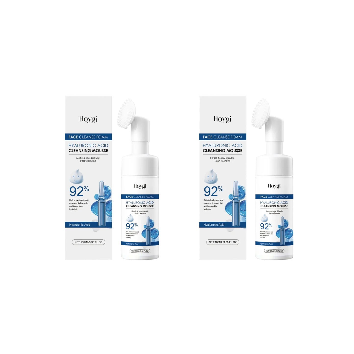 Hyaluronic Acid Cleansing Foam Facial Skin Mildly Cleansing&Attenuating Fine Lines Deep Moisturizing Nourishing Facial Cleanser