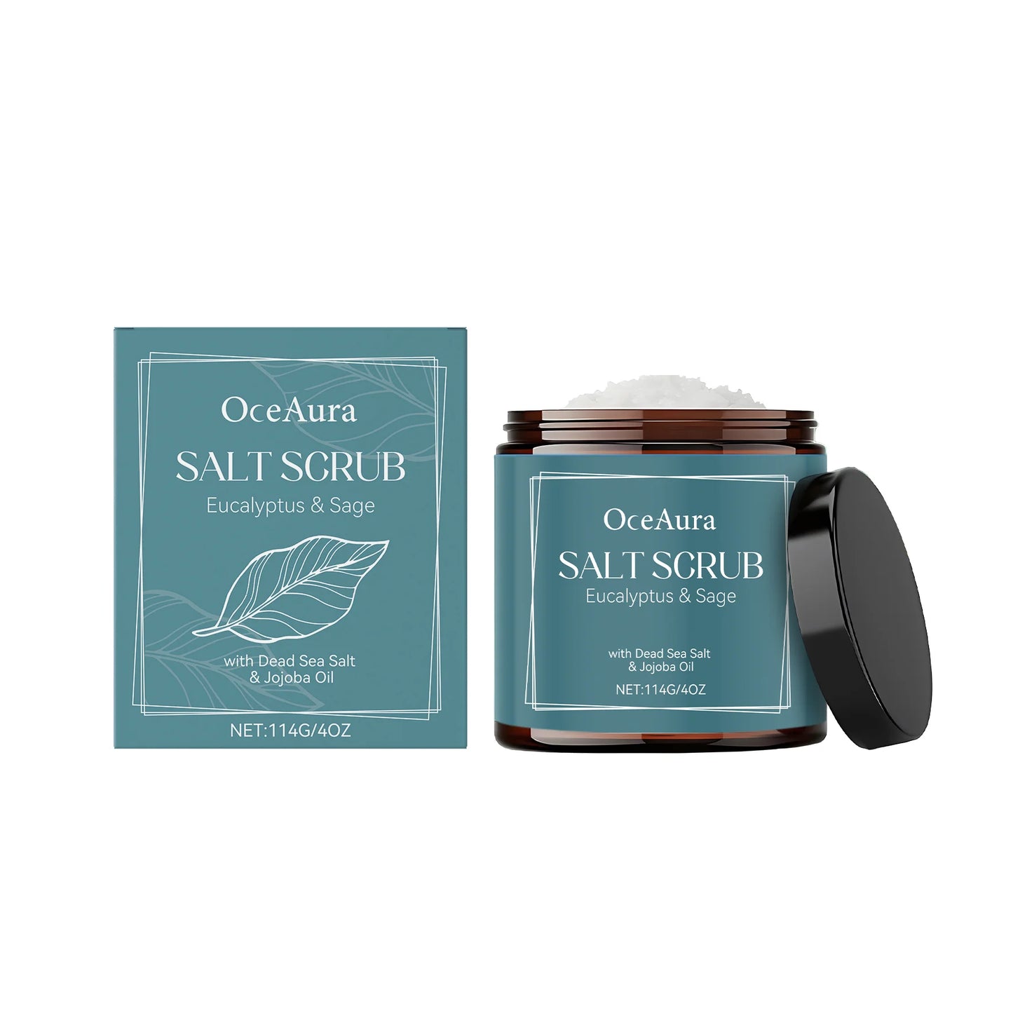 Sea Salt Body Scrub Brighten Skin Tone Deep Cleaning Dirt Unclog Pores Improve Skin Texture Antioxidant Gentle Exfoliating Scrub