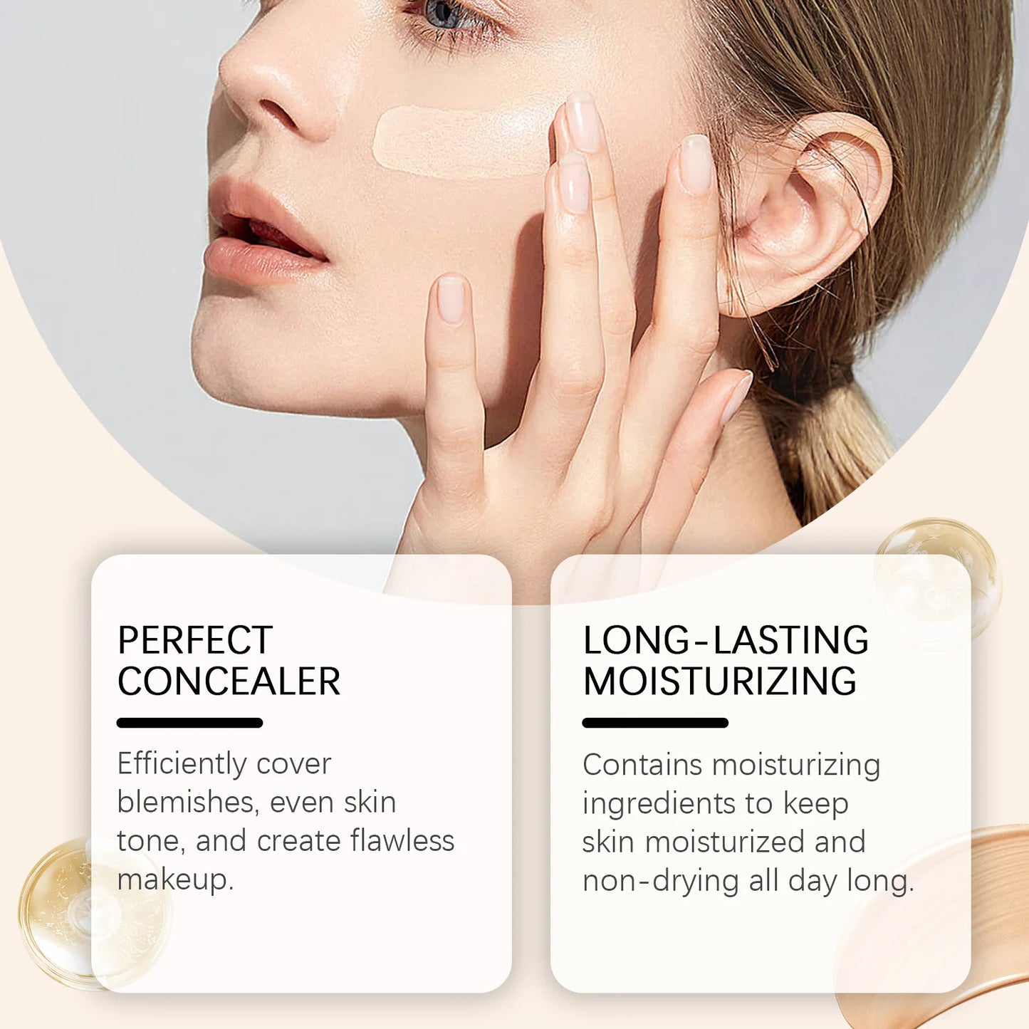 Foundation Color Changing Light Spectrum Sunscreen SPF 50 Concealer Long-lasting Full Coverage Liquid Foundation Base Cosmetics